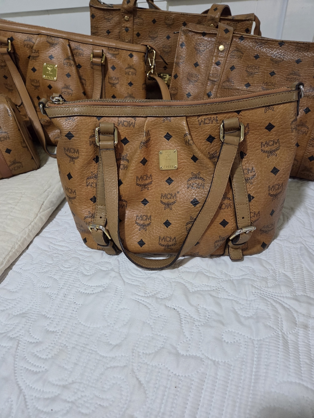 MCM Visetos Congnac tote bag